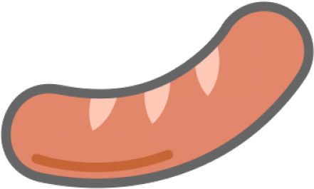 Sausage Clipart Frankfurter - Fruit - Png Download (640x480), Png Download