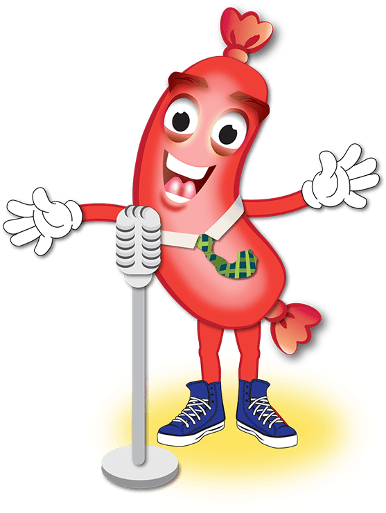 Scott Sausages - Cartoon Clipart (559x750), Png Download