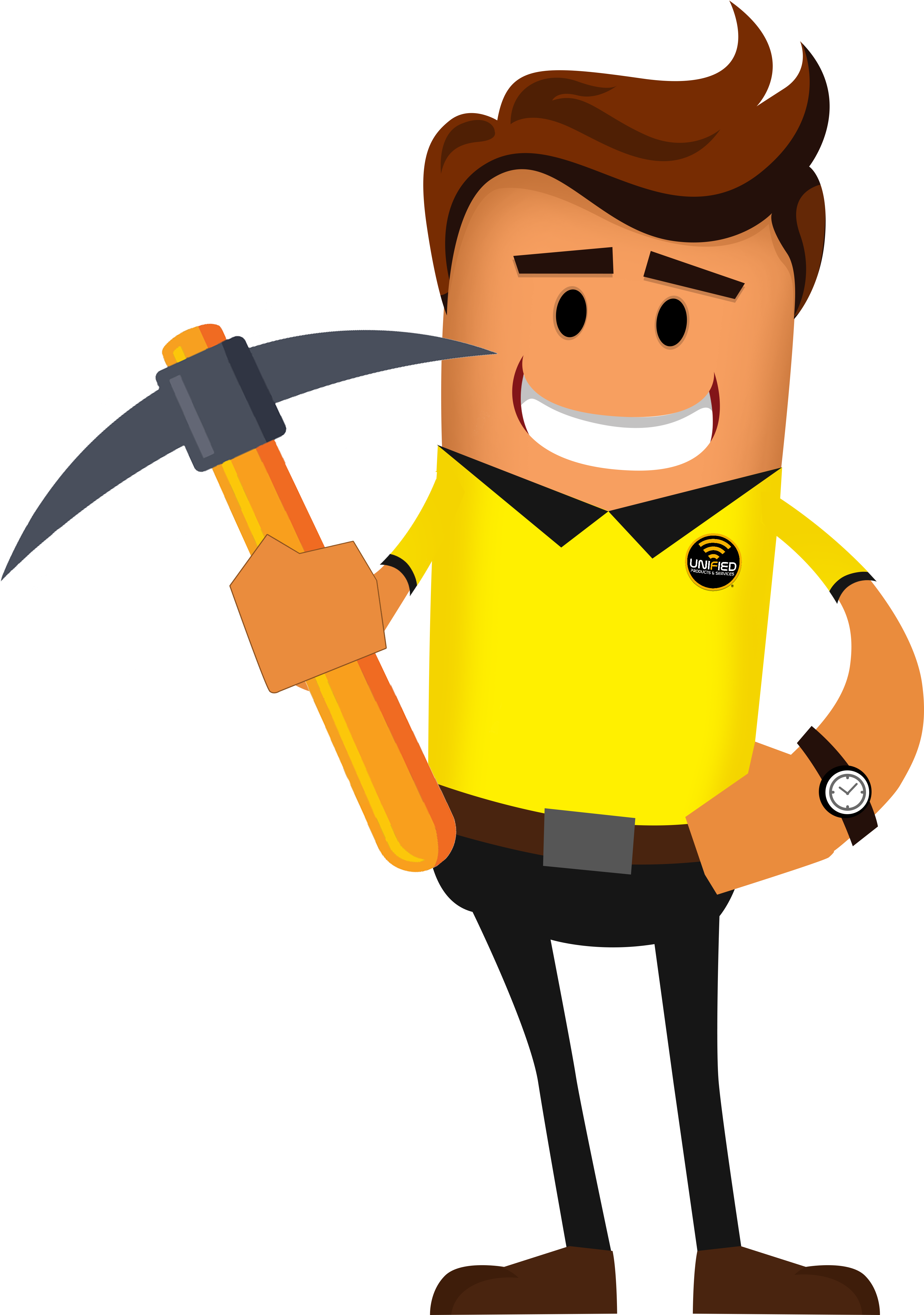 Super U Poloshirt Pickaxe - Social Marketing Concept Clipart (6205x5382), Png Download