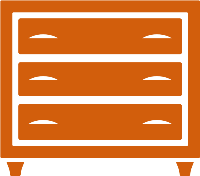 Drawer Chest Icon Orange , Png Download - Wood Clipart (697x614), Png Download
