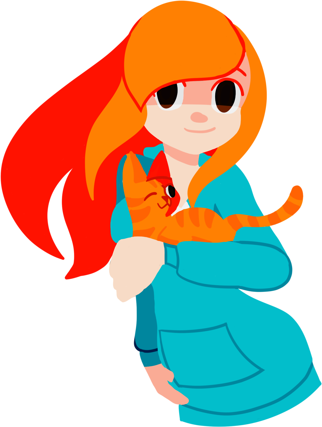 Lucahjin And Bagel - Cartoon Clipart (1280x1810), Png Download