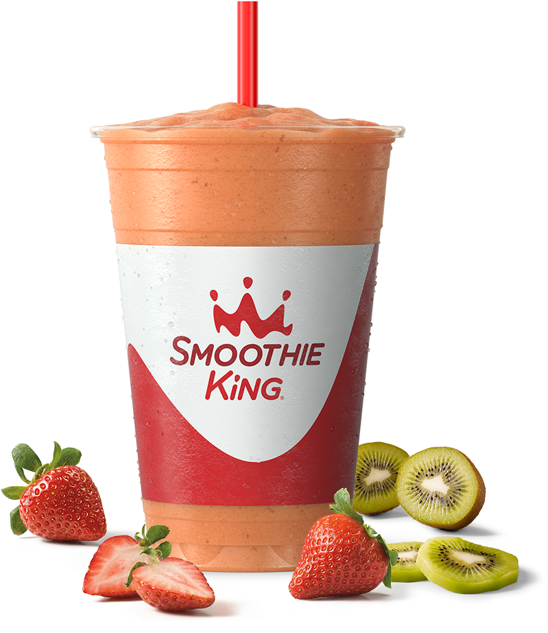 Sk Take A Break Strawberry Kiwi Breeze With Ingredients - Smoothie King Mango Kale Clipart (1200x948), Png Download
