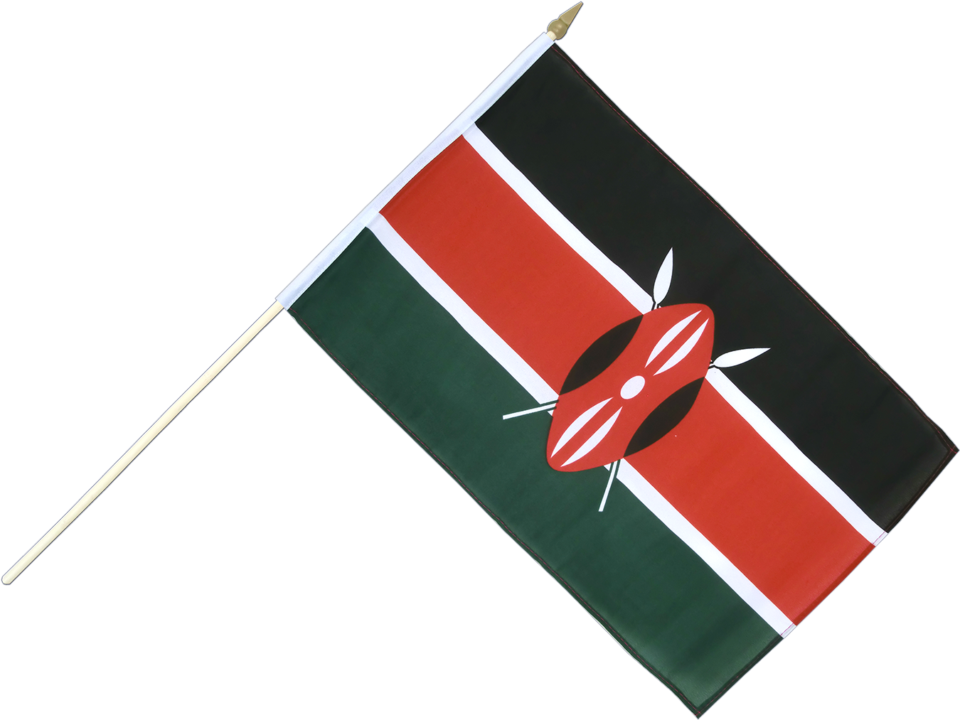 Hand Waving Flag 12x18" - Kenya Flag Clipart (1350x1013), Png Download