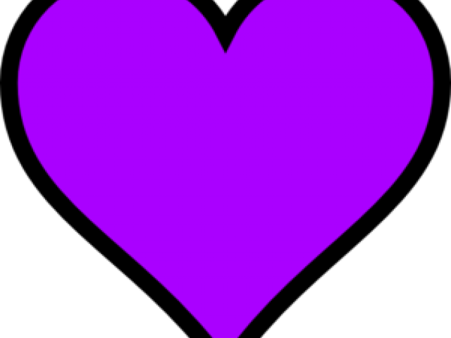 Hearts Clipart Purple - Purple Heart - Png Download (640x480), Png Download
