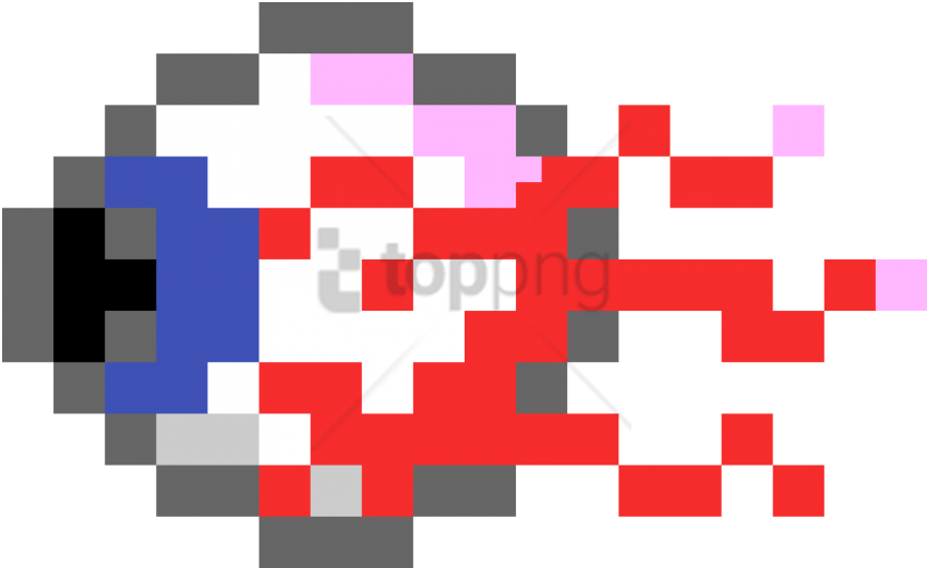 Demon Eye Png - Terraria Pixel Art Minecraft Clipart (850x521), Png Download