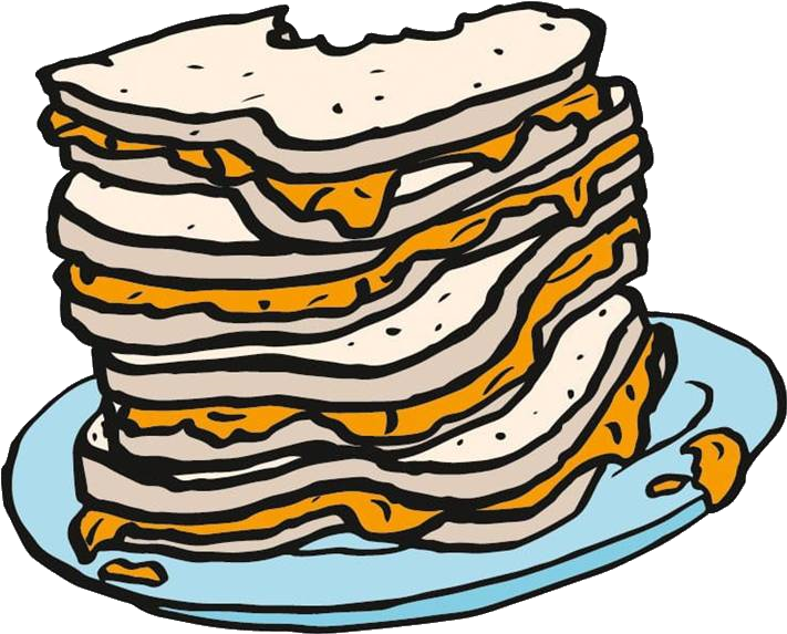 Sandwiches On Plate , Png Download Clipart (711x573), Png Download