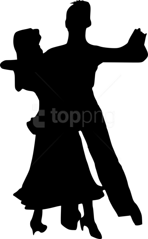 Free Png Couple Dancing Silhouette Png - Transparent Background Silhouette Transparent Dancers Clipart (481x778), Png Download