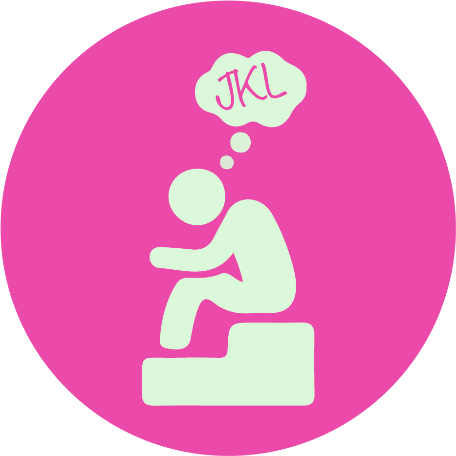 One Of The First Logo Iterations For Just Keep Learning - Black Circle Clipart (1000x1000), Png Download