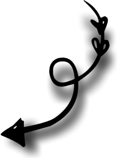 #doodleart #doodle #arrow #black #scrapbooking #element Clipart (432x586), Png Download