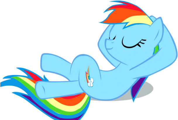 Relax Clipart Tail - Rainbow Dash Relaxing - Png Download (640x480), Png Download