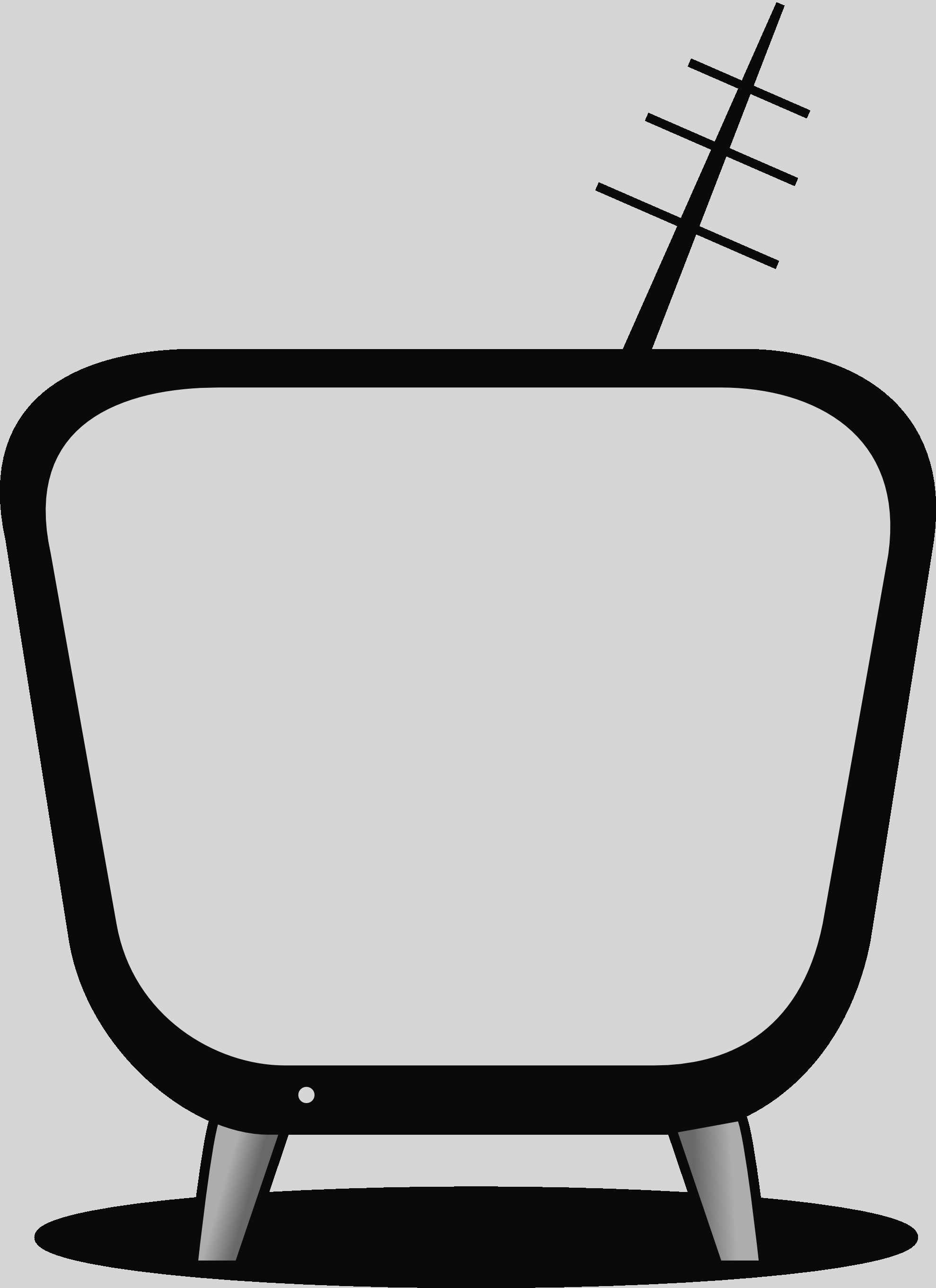 Black And White Tv Logo Clipart (1979x2723), Png Download