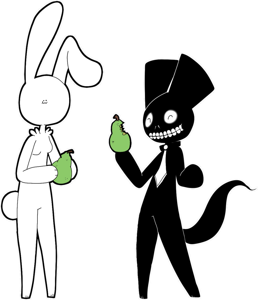 #myart #furry #bunny #mouse #shadow They Both Like - Cartoon Clipart (1034x1200), Png Download