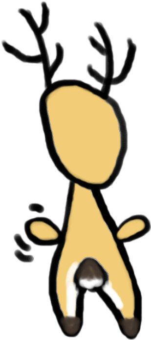 Reindeerbutt Clipart (1000x1000), Png Download