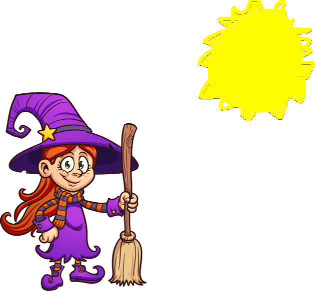 Cute Witch Copy3 - Cartoon Clipart (630x583), Png Download