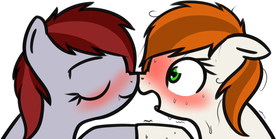 Neuro, Bat Pony, Blushing, Boop, Cute, Cute Little - Cartoon Clipart (884x446), Png Download