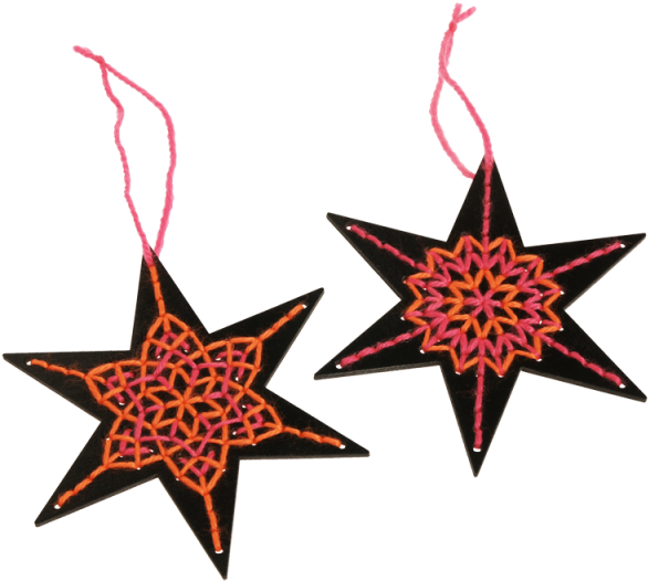 Wooden Ornaments "stars For Stitching\ - Chicago Blackhawks Logo With Bandana Clipart (600x536), Png Download