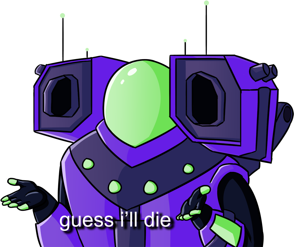 Guess Ill Die Purple Cartoon Clip Art Technology - Risk Of Rain 2 Overloading Worm - Png Download (839x688), Png Download