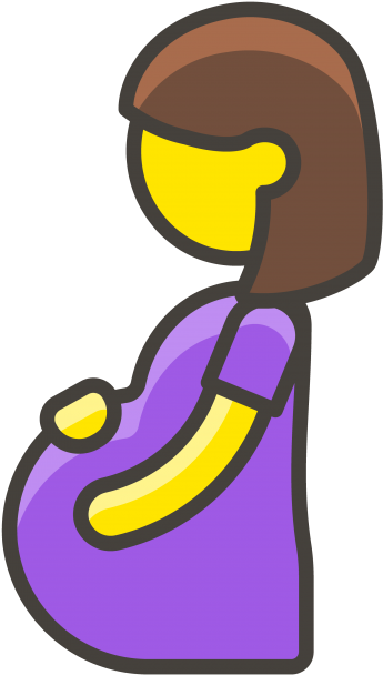 Pregnant Woman Emoji - Pregnant Woman Icon Png Clipart (866x650), Png Download
