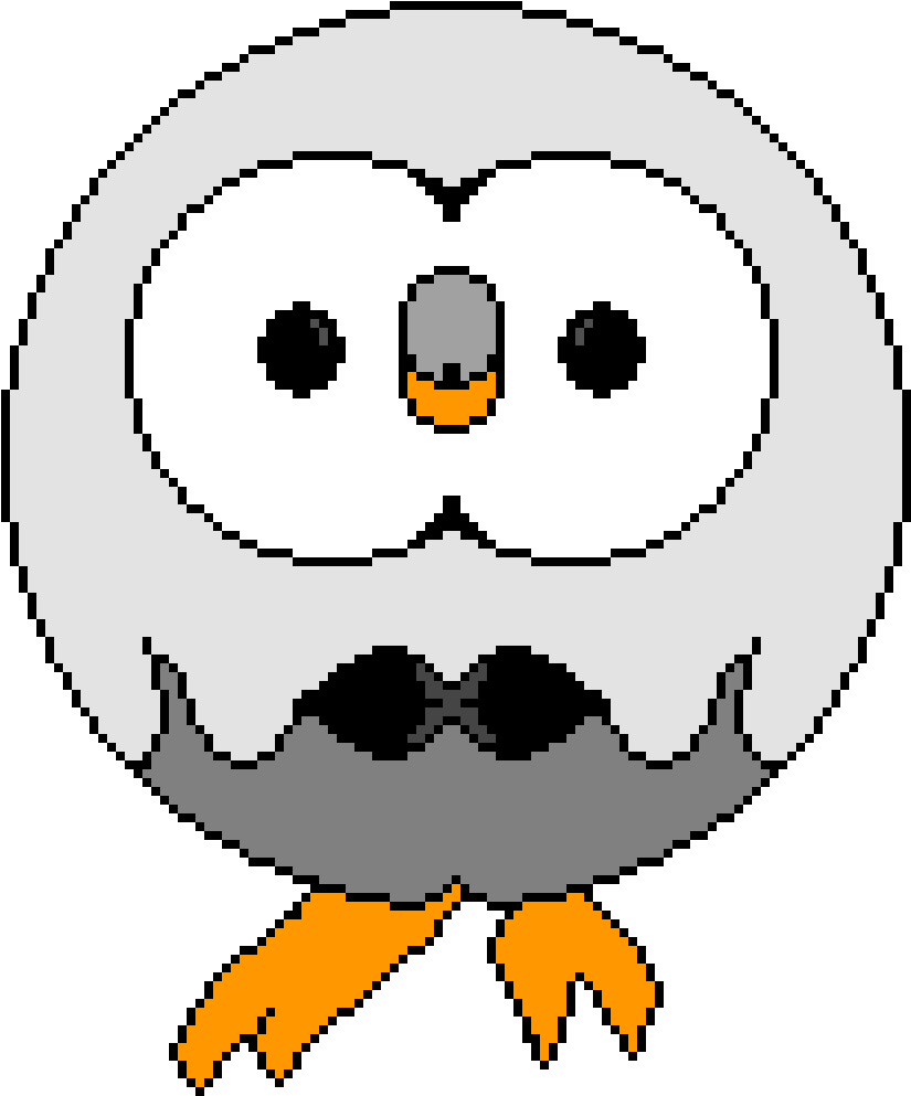 Snowman Rowlet - Cartoon Clipart (1200x1200), Png Download