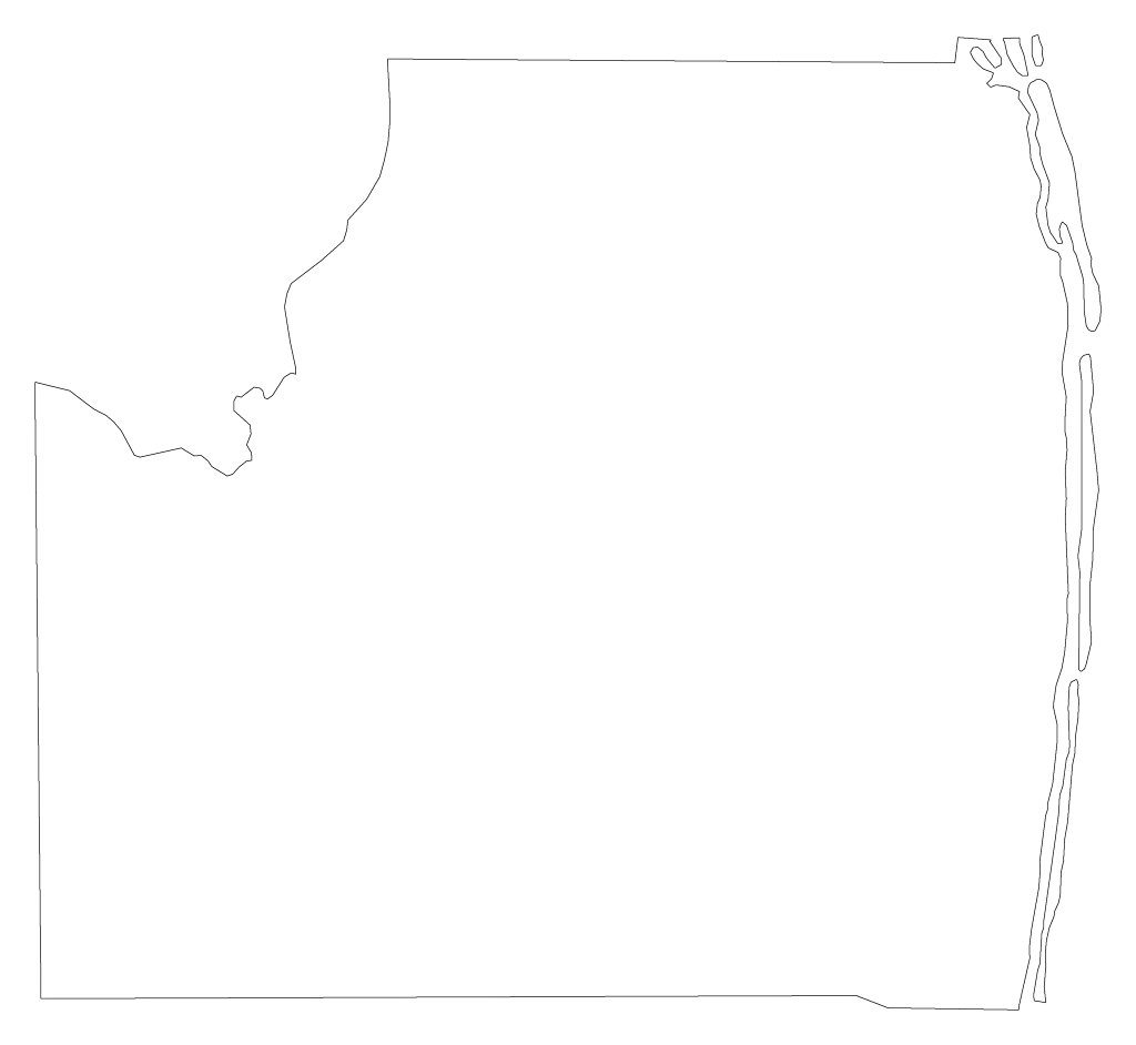 A Plain Frame Map Of Palm Beach - Silhouette Clipart (1024x942), Png Download