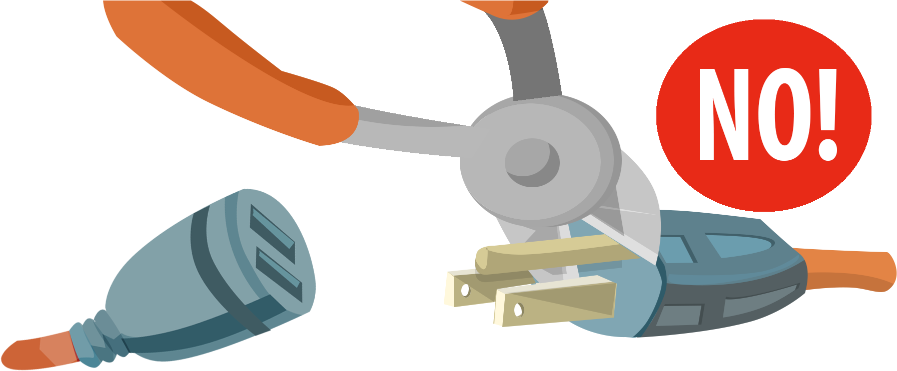 Cut Plug Clipart (1892x800), Png Download