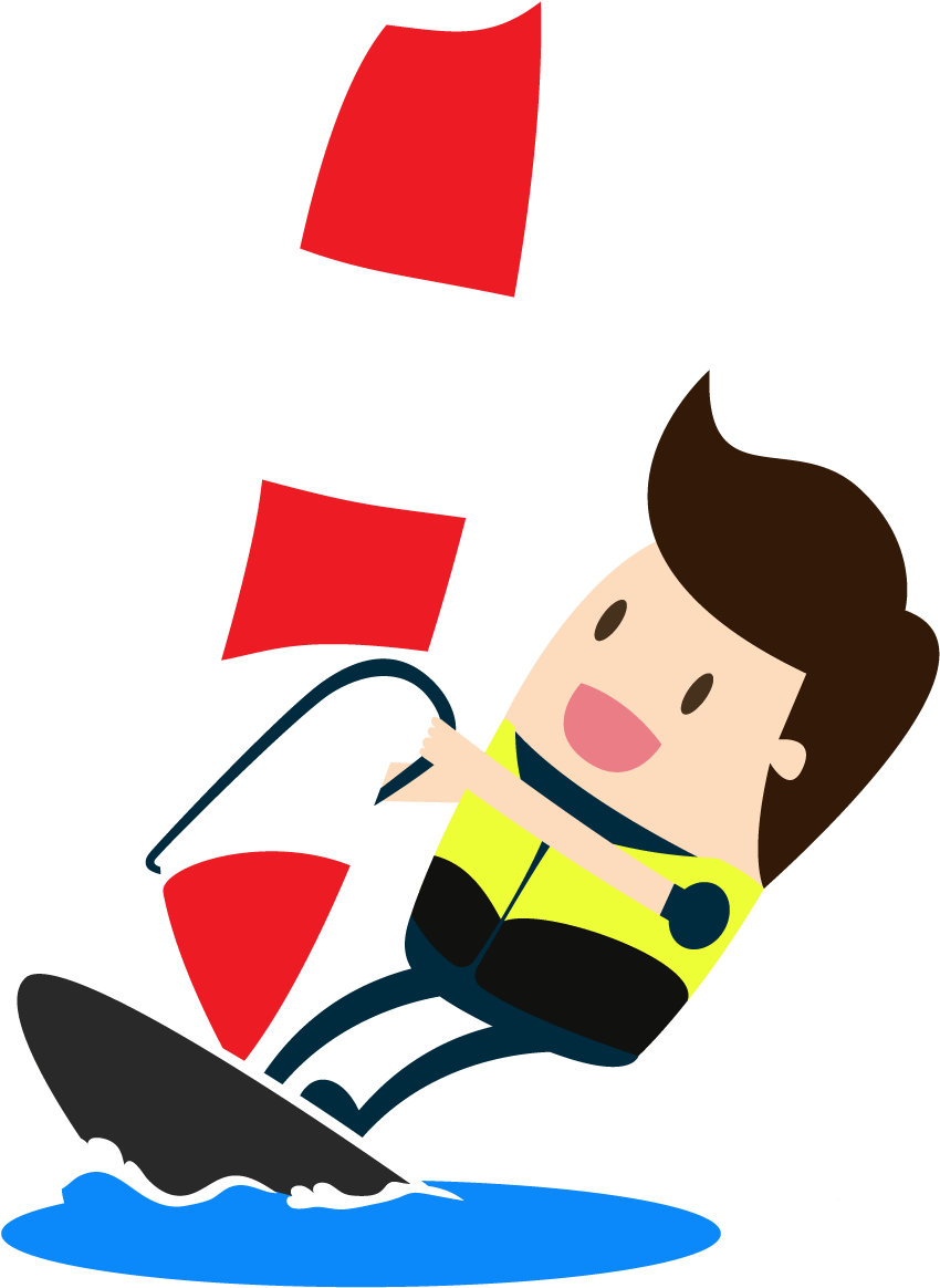 Windsurfing Er En Aktiv Sport, Hvor Du Nemt Og Hurtigt Clipart (1134x1247), Png Download