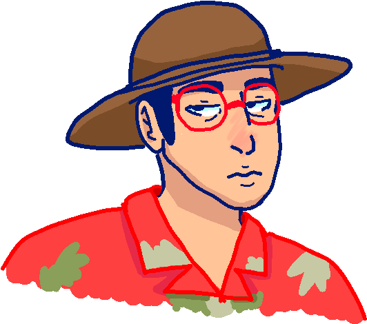 A Transparent Tourist Guy™ Use Him For Whatever But - Cartoon Clipart (620x562), Png Download