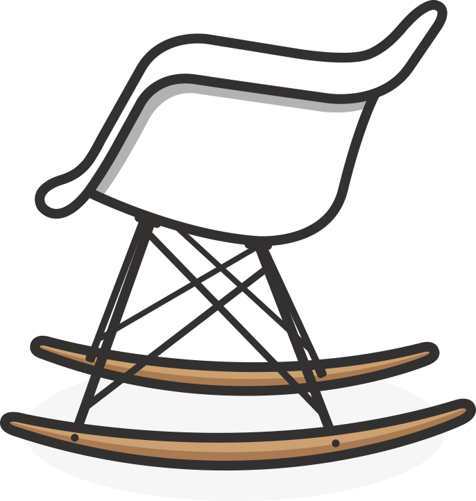 Rar • Eames Plastic Armchair - Rocking Chair Clipart (686x722), Png Download