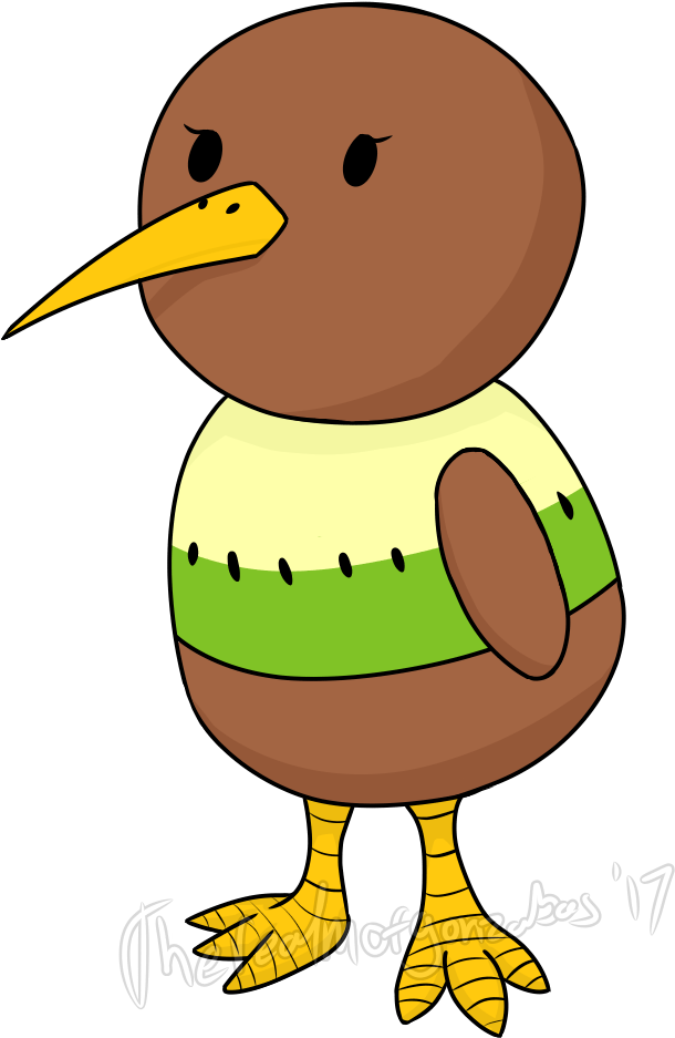 Kiwi Villager - Cartoon Clipart (646x963), Png Download
