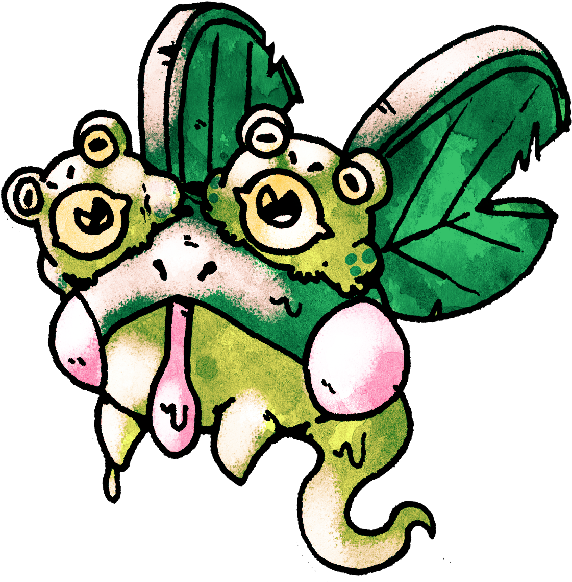 Frog Spirit - Cartoon Clipart (1133x1166), Png Download