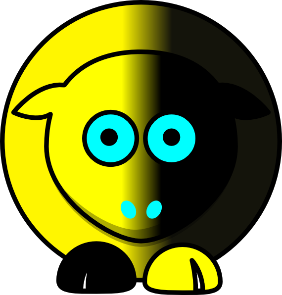 Yellow Sheep Clipart - Png Download (570x596), Png Download