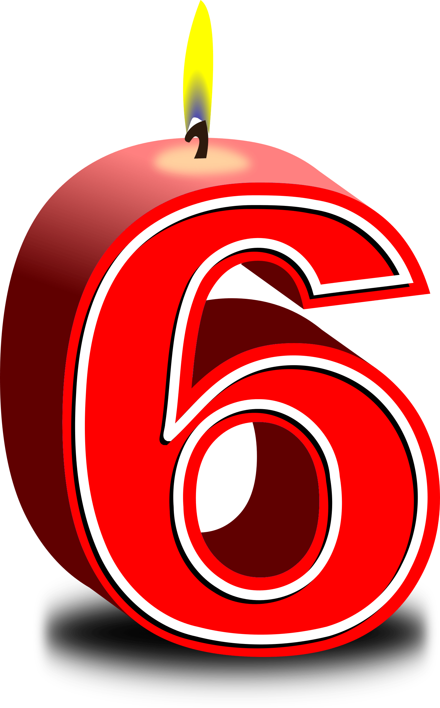 6 Birthday Candle Png Clipart Full Size Clipart (450477) PinClipart