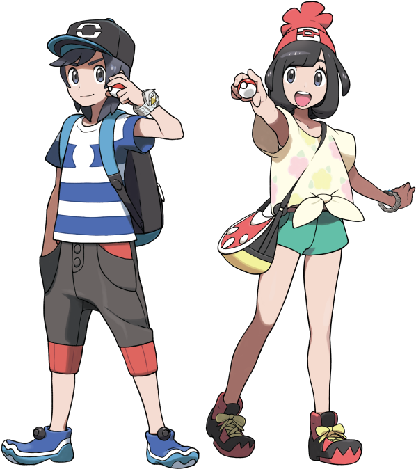 Family Clipart Roller Skating - Pokemon Sun And Moon Moon - Png Download (670x787), Png Download