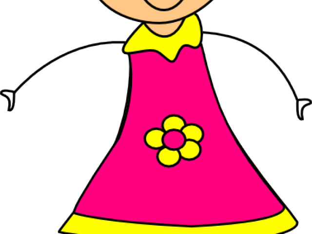 Family Clipart Girl - Stick Figure Girl Transparent Background - Png Download (640x480), Png Download