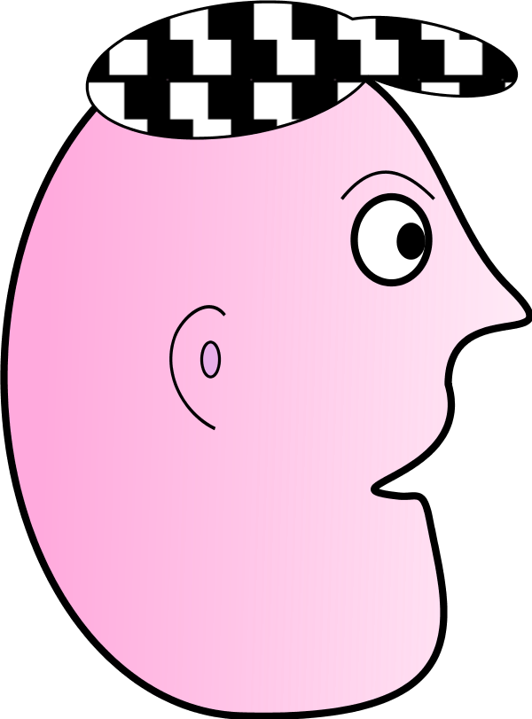 Cartoon Man Face Profile Wearing Cap - Clip Art - Png Download (600x811), Png Download