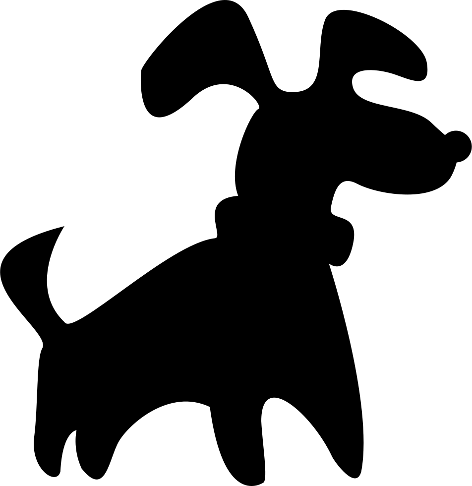Black Small Dog Silhouette Svg Png Icon Free Download - Dog Small Icon Png Clipart (952x980), Png Download