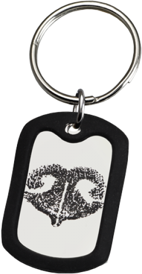 Pet Print Key Ring - Dog Tag With Dog Nose Print Clipart (600x600), Png Download
