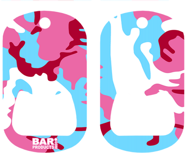 Kolorcoat™ Dog Tag Opener - Dog Tag Bottle Opener - Blue / Pink Camo Clipart (640x640), Png Download