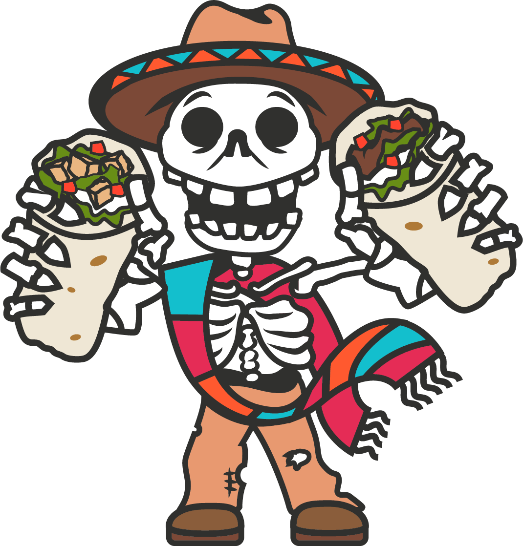 Image Freeuse Library Burrito Clipart Walking - Png Download (1070x1118), Png Download