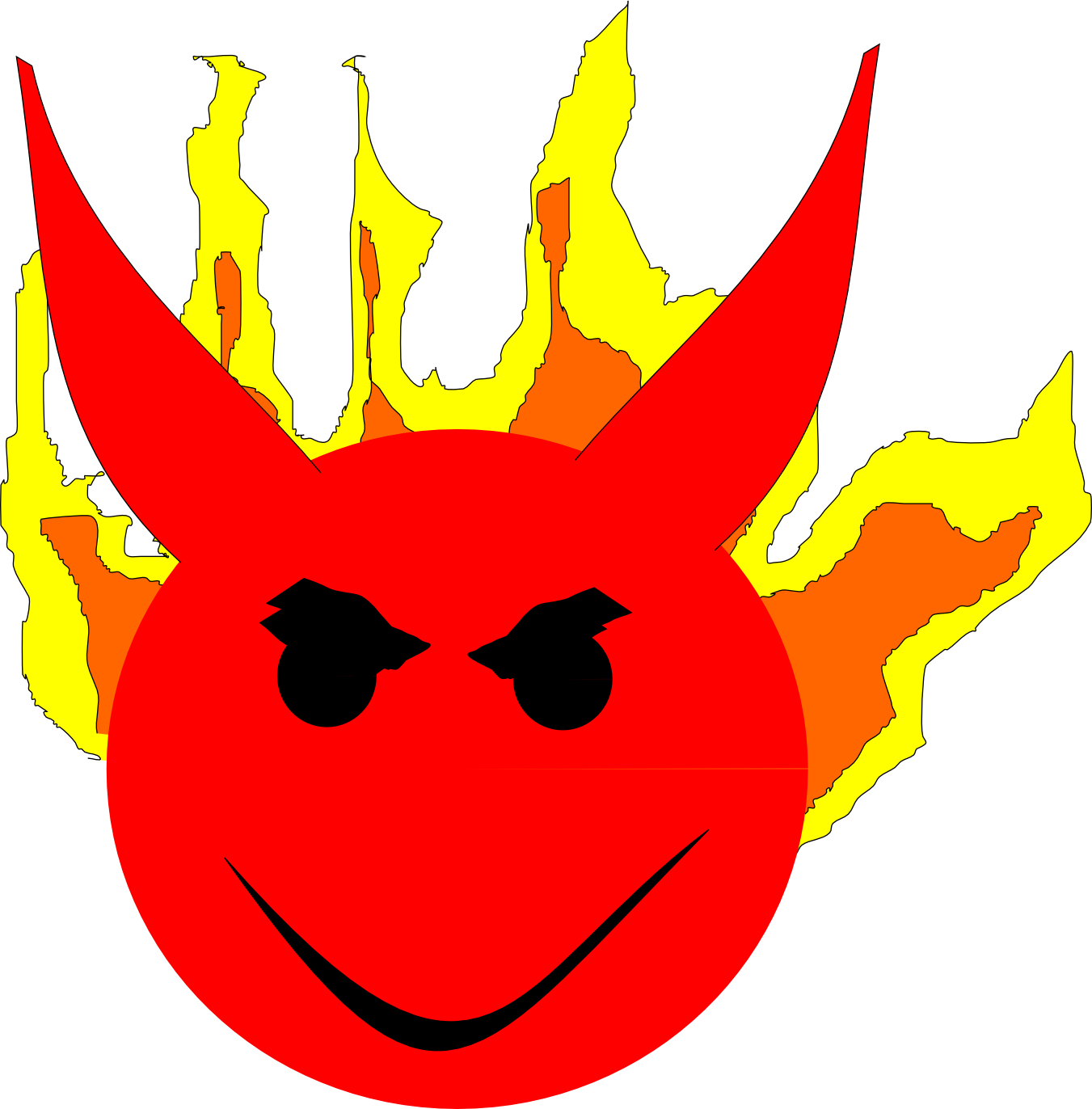 Devil Smiley Faces - Smiley Clipart (1351x1372), Png Download