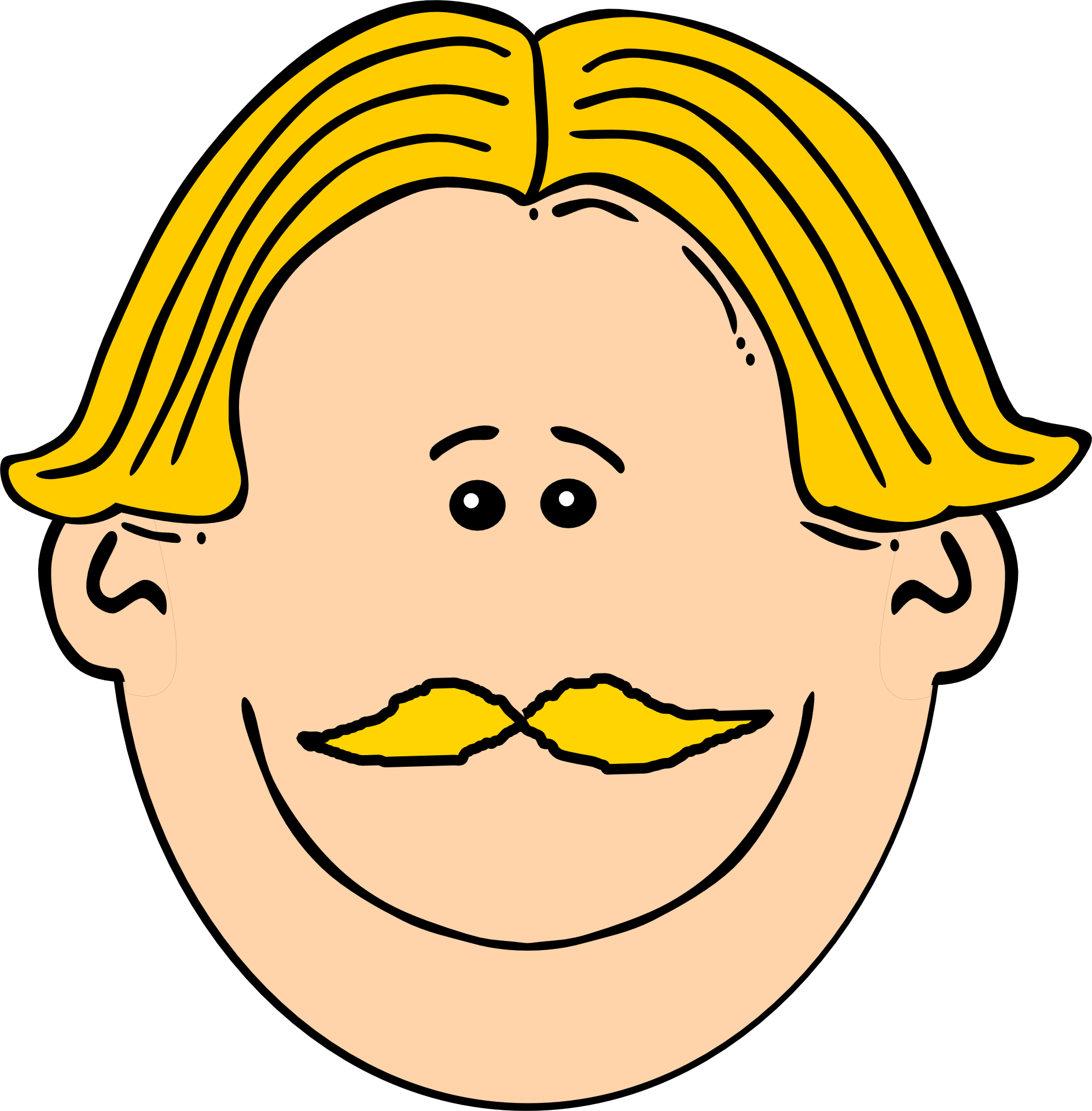 How To Set Use Smiling Man With Blond Hair And Mustache Clipart (588x598), Png Download