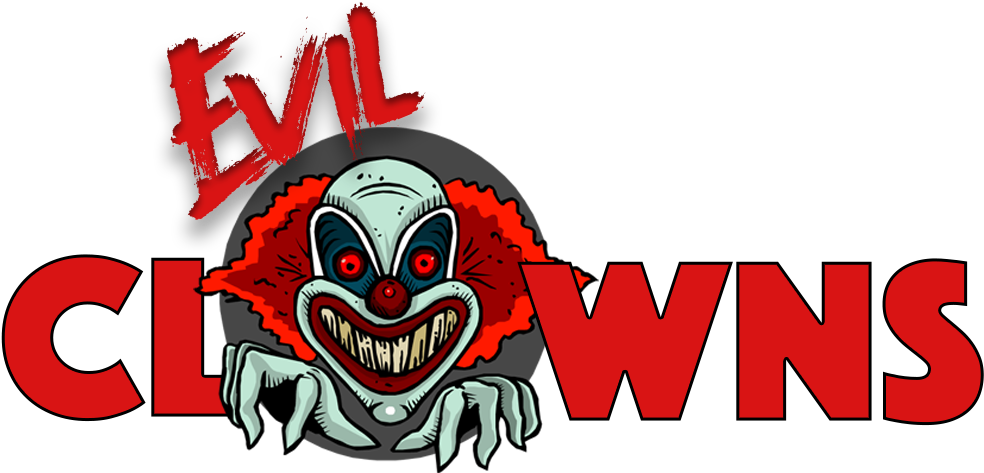 Evilclown - Scary Scary Scary Square Sticker 3" X 3" Clipart (989x500), Png Download