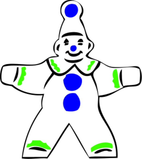 Clown Clipart Simple - Clown 5'x7'area Rug - Png Download (600x674), Png Download