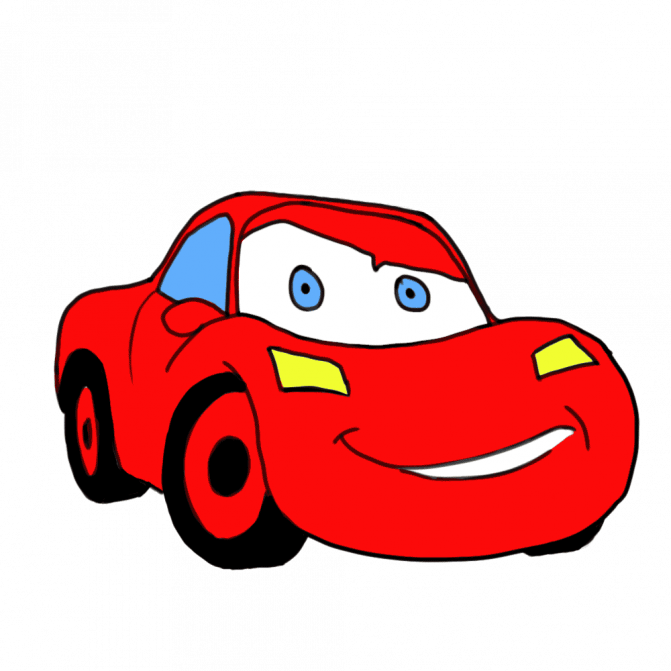 Coloring Pages Cute Drawing Cars For Kids Car Drawings - Color Car Drawing For Kids Clipart (671x671), Png Download