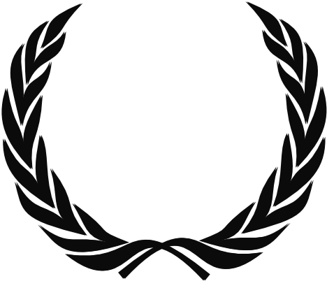 Png Stock Black And White Christmas Wreath Clipart - Lorbeerkranz Png Transparent Png (570x595), Png Download