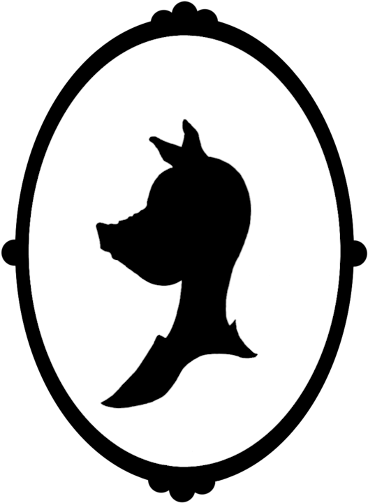 Silhouette Pig Portrait - Clip Art - Png Download (600x783), Png Download