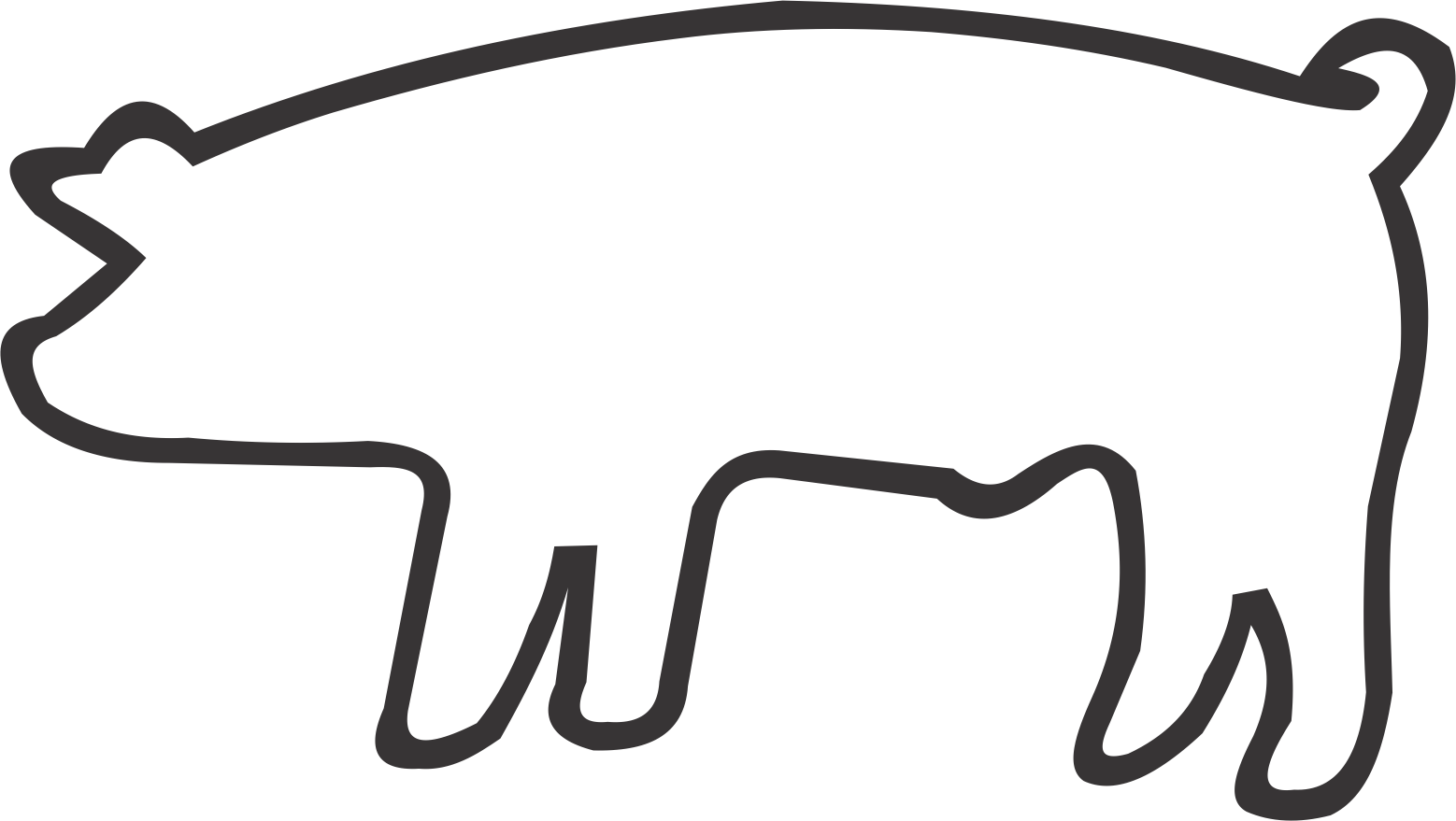 Pig Clipart (1558x879), Png Download