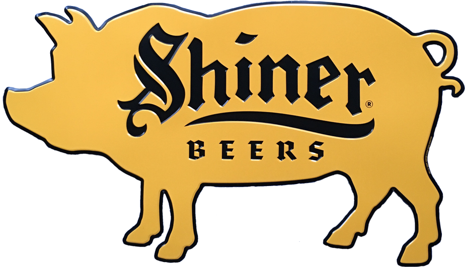 Shiner Beers Pork Bbq Die Cut Sign Shiner Store - Shiner Pig Sign Clipart (1024x1024), Png Download