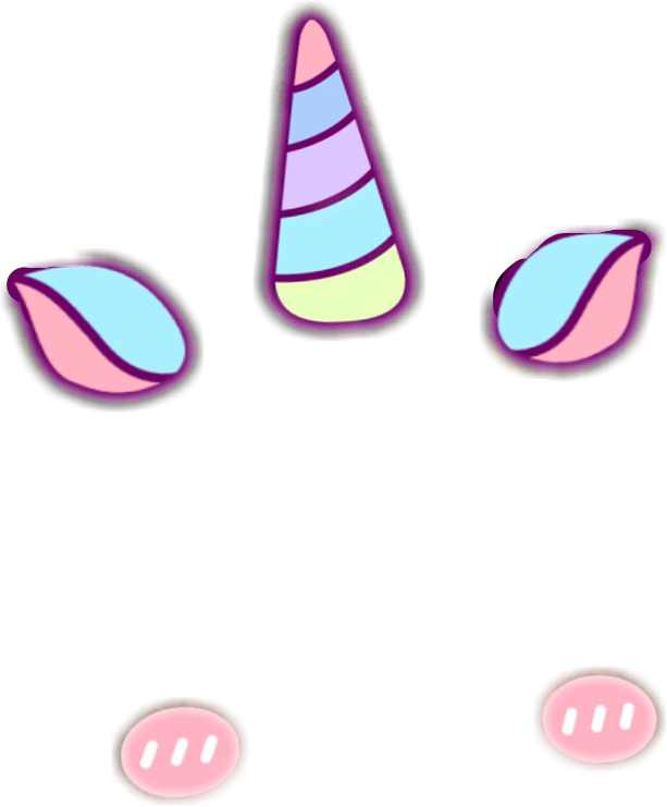 Snapchat Filter Unicorn Cute Yasfreetoedit - Filtros De Snapchat Png Lentes Clipart (613x741), Png Download