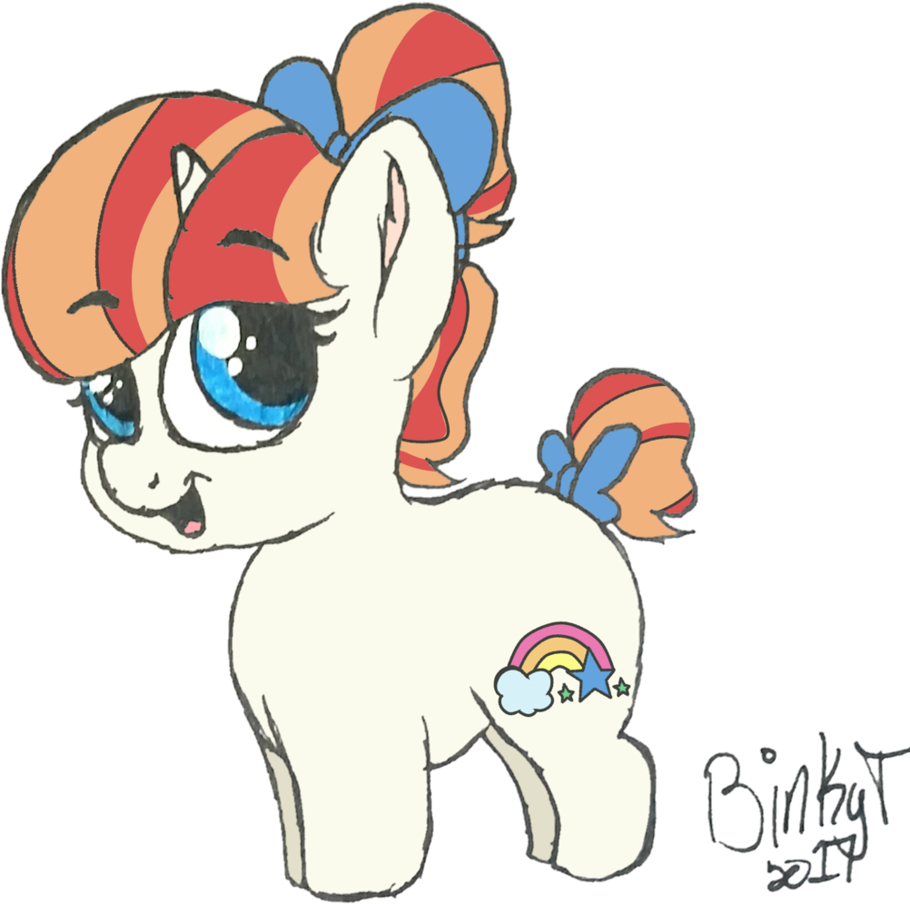 Binkyt11, Bow, Chibi, Colored Digitally, Derpibooru - Cartoon Clipart (1025x1024), Png Download